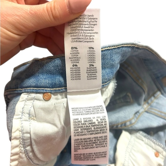 Mother The Stunner Zip Ankle Step Chew Jeans In Poisoned Petals Size 26 - Picture 15 of 15